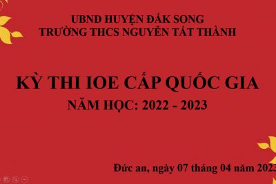 Trường THCS Nguyễn Tất Thành tổ chức kì thi IOE cấp quốc gia